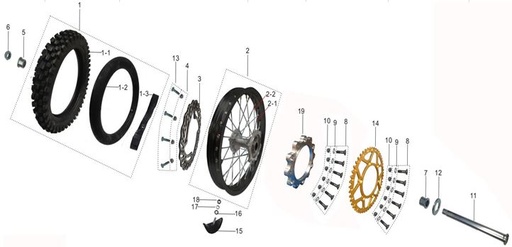 [CM00841-B1/Q4] Espaciador Piñon Trasero Pitsterpro LXR 250 / Kayo K6