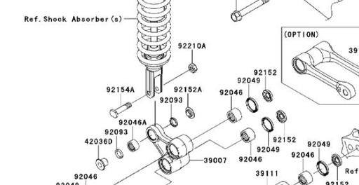 [DC01999-B1/B7-KXF] Arandela Muñeco Compensador Kawasaki KX250 F / KX450 F