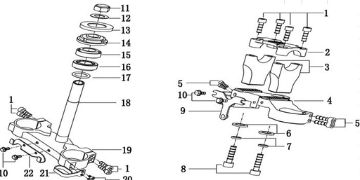 [DC00011-B1/21] Bases Manivela diametro 7/8 Pit Bike