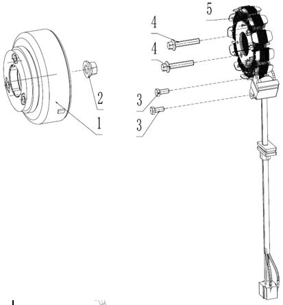 [101037-0232-B1/S1] Bolante para Kayo TT 190R (incluye Fan Clutch)