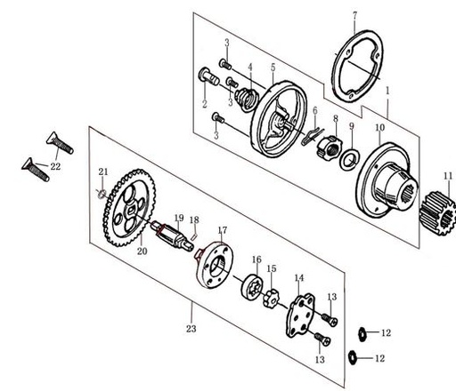 [BB01101-B2/D7-T] Bomba de Aceite para Kayo T2 / T4 / T4 300