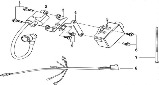 [PB00032-B1/27-Z155] Cableado de Instalacion para Pitsterpro / Kayo 150 – 160 cc