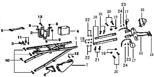 [DC00031-B1/D5-XTRLC] Caja de Batería para Pitsterpro XTR 250 LC