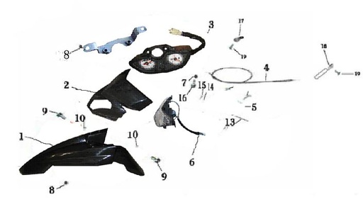 [CM01009-B2/LXT5] Careta de Luz Principal para Pitsterpro LXT 400 / Formula XY 400