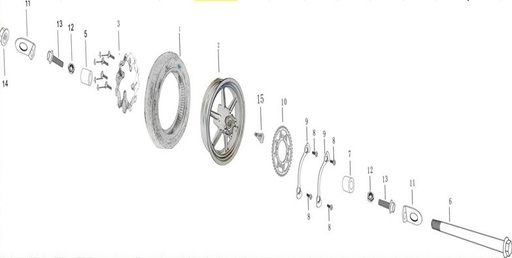 [PB00811-B1/D10-MOTARD/TD] Disco de Freno Trasero para Kayo Motard