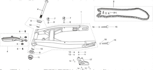 [BB00148-B1/B2-XTR] Eje de Horquilla para Pitsterpro XTR 250 AC / Kayo T4