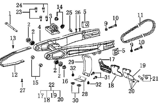 [BB01077-B1/D4] Eje Horquilla Pitsterpro XTR 250 LC