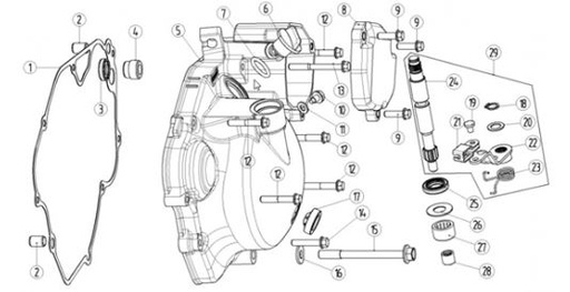 [GPX00794-B2/B10-TSE250] Empaque de Clutch para Pitsterpro GPX TSE 250cc