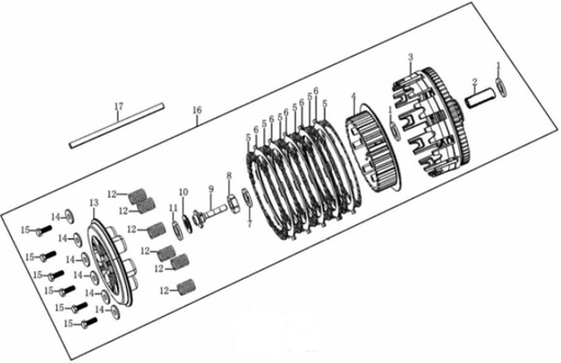 [BB02084-B1/38] Fibra Clutch Pitsterpro LXR 250 / Kayo K6