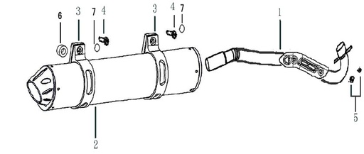 [DC00328-B1/MB] Header / Codo para Pitsterpro XTR250 LC 