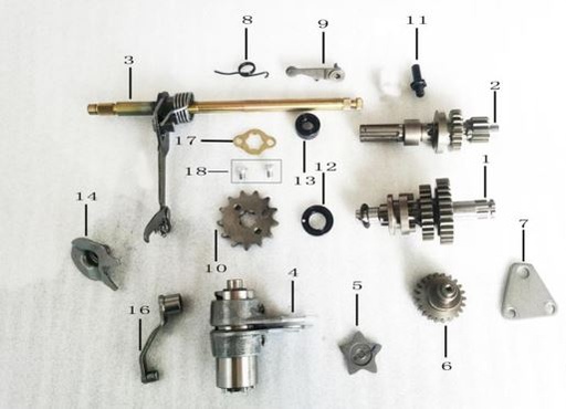 [M03836-B2/F8-AT110] Leva de Cambios para Kayo AT 110