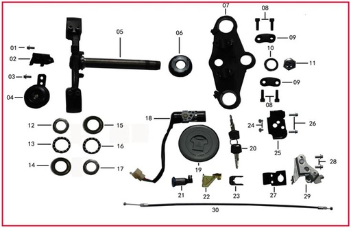 [ST01819-B2/D9-STR] Llavin y Seguros Kit para Pitsterpro STR