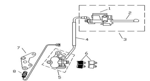 [DC00865-B1/L6-XTRAC] Manguera de Freno Delantero para Pitsterpro XTR 250 LC
