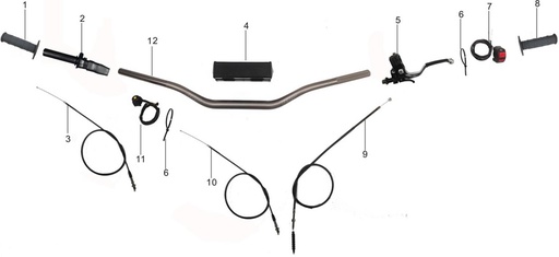 [CM02021-B1-LXR250] Manivela 1 1/8 para Pitsterpro LXR 250 XTR 250 AC / Kayo T2 T4 K2