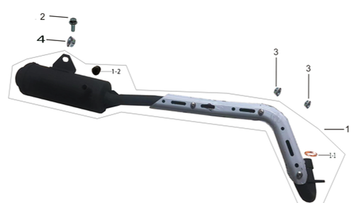 [1060000011-B3/D] Mufla Pitsterpro XJR / Kayo TD – TDS