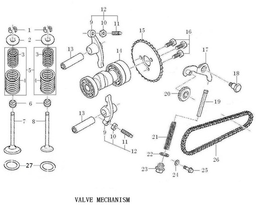 [PB01895-B1/J9-STR125] Piñón Tensor Cadena Distribución 90-125cc