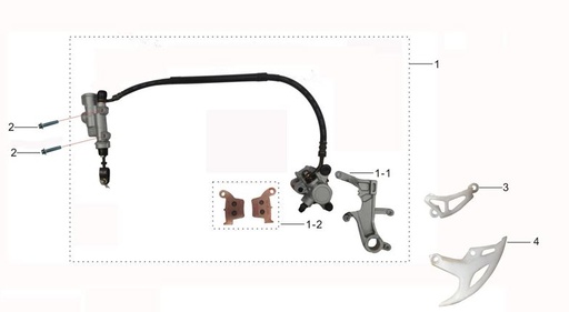 Protector de Caliper para Pitsterpro LXR 250 – XTR 250 / Kayo T4