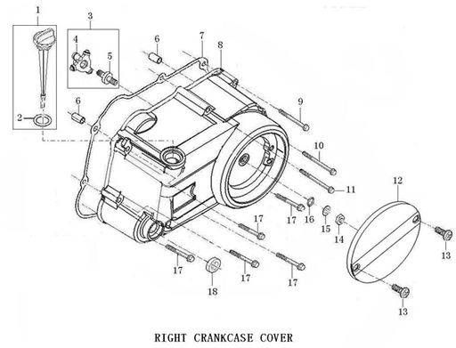 [BS01917-OF/Z9] Retenedor de Eje Arranque para Pitsterpro XJR, MX, X5, STR / Kayo TS, TSD, TD