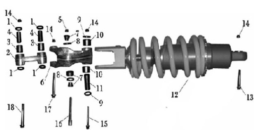 [XY00667-B2/D11] Retenedor de Muñeco de Compensador para Pitsterpro LXT 400 / Formula XY 400