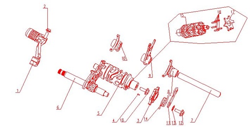 [XY00675-B2/D11] Sincronizador de Cambios para Pitsterpro LXT 400 / Formula XY 400