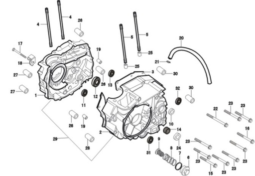 [DC01079-B1/C1] Soporte Cobertor Tanque Kawasaki KLX 110