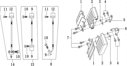 [DC01071-B1/16-L] Soporte Radiador Pitsterpro X4 (Soporte Grande)