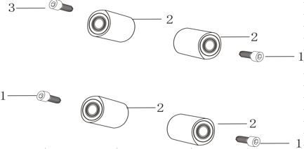[908007-0018-B2/C2] Tacos Protectores Manivela Loncin LX 150