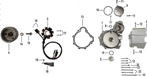 [K200354-B1/L3] Tapa Cubre Piñon para Pitsterpro XTR 250 / Kayo K2 T2 T4