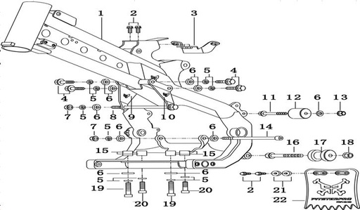 [DC00496-B1/20] Tapon de Eje de Horquilla para Pitsterpro LXR 160 cc / TT 125