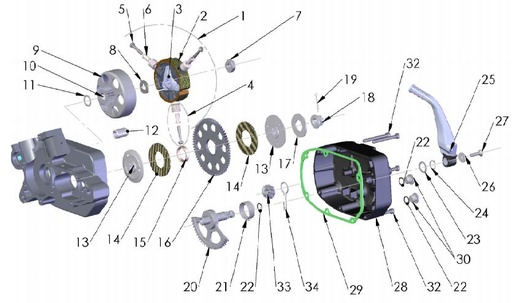 [CXM01613-B1/J7] Retenedor de Eje de Arranque para Cobra Venon / CX65cc