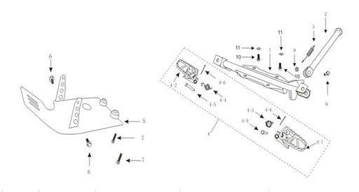 [CM01803-B1/48-XJR] Protector de Motor para Pitsterpro XJR ss / Kayo TSD
