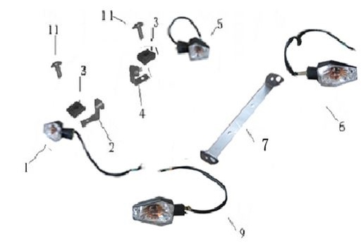 [XY00995-B2/C11-400] Direccional para Pitsterpro LXT400 / Formula XY 400