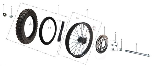 [PB02078-B2/C12-10R] Radio 10 de Aro para Kayo TS TSD (Rectos Bocina Disco)
