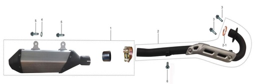 [LX00879-B2/B12-LXR250] Silenciador de Pitsterpro LXR 250