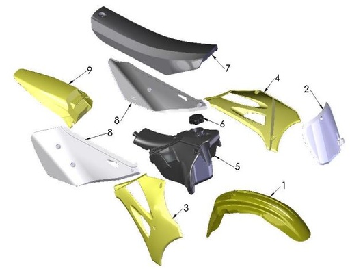 [CXM0075-B2-MX] Plastica para Cobra CX 65 2013-21 , Ver Opciones*