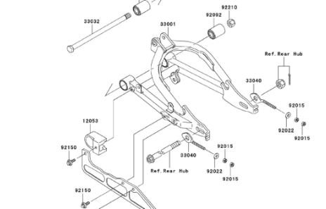[DC20031-B1/B7] Ajuste Cadena Traccion Kawasaki KLX 110