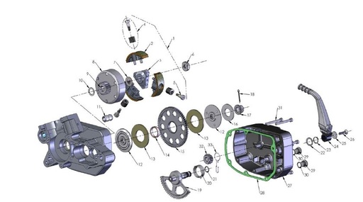 [ECMU0040T-B1/L7] Arandela Espaciadora Trasera 0.015 ” Clutch Cobra 50cc