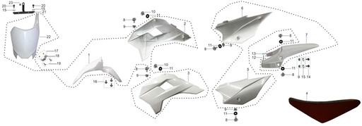 [PB02401-B2/D12] Asiento para Pitsterpro X5 / Kayo TT