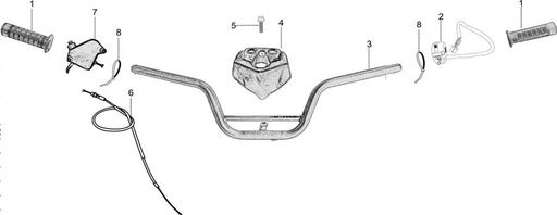 [PB00803-B1/F1] Cable Gas Pitsterpro FXR 110 / Kayo AY AT