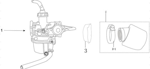 [PB01762-B1/44] Carburador para Pitsterpro MX X5 / Kayo TTR TD TT