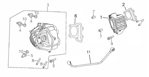 [PB00040-B1/D8/C8] Cilindro de Kayo / Pitsterpro 150 – 160 cc