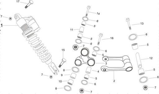 [BB01445-B1/B3] Rol y Bushing de Compensador para Pitsterpro XTR / Kayo T4 (Kit)