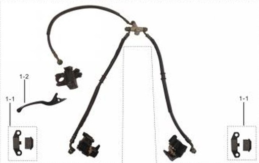 [PB01764-B1/A6] Fibras Freno Delantero Pitsterpro FXR 70-110 / Kayo AT 110