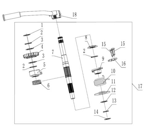 [BB01738-B1/D4] Patilla Arranque Pitsterpro XTR LXR 155 / Kayo Motard