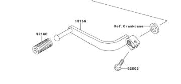 [DC01395-B1/B7-KLX110] Patilla Cambios Kawasaki KLX 110 Original