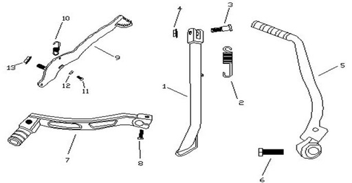 [DC00870-B1/L4-XTR230] Patilla Estacionar Pitsterpro XTR 230 2011-12