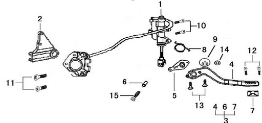 [CM00963-10-XTRLC] Patilla Freno Conexion Pitsterpro XTR 250 LC 2009-11