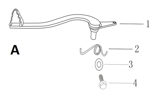 [BB00780-B1/D4] Patilla de Freno para Pitsterpro XTR 250 AC 2013-15