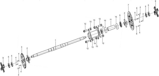 [PB01782-B1/37] Piñon Trasero para Pitsterpro FXR 110 / Kayo AT AY
