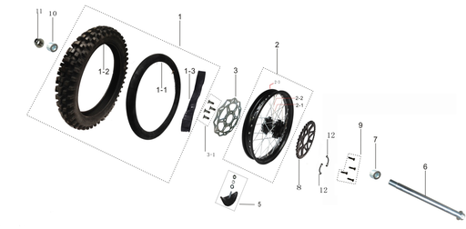 [205001-0051-B2/F2] Piñon Trasero para Kayo T2 / K2